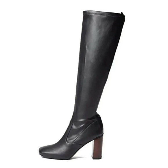 Franco Sarto A Borne Women 10 42 Black Faux Leather Wide Calf